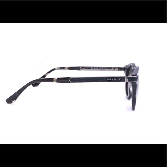 Pier Martino Sunglasses Black Marble Acetate & Leather Temples #8321-6 New HTF - Picture 7 of 14